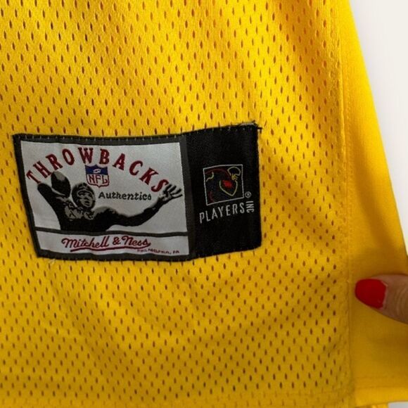 Tampa Bay Bucs John Lynch #47 Stitch Mitchell Ness Yellow Throwback Jersey XL/52 - Picture 5 of 16